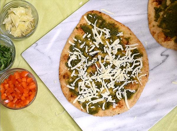 Mediterranean Naan Pizza - Step 2